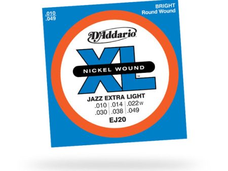 D Addario EJ20 Nickel Wound Jazz Extra Light Electric Guitar Stri Discount