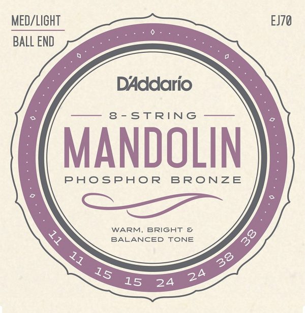 D Addario EJ70 Mandolin Phospohor Bronze Ball End 11-38 Online