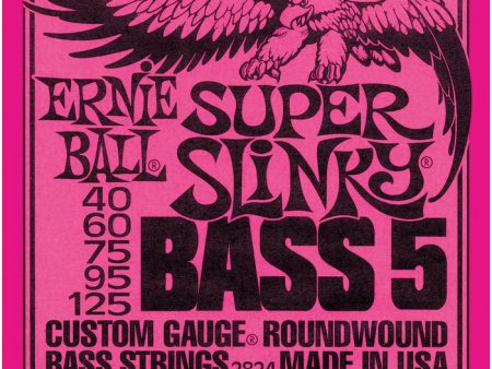 Ernie Ball 2824 Super Slinky 5-string Bass Nickel Wound .040 - .125 For Discount