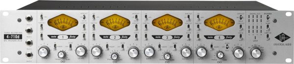 Universal Audio 4-710D 4-Channel Tone-Blending Mic Preamp w  DI and Dynamics For Discount