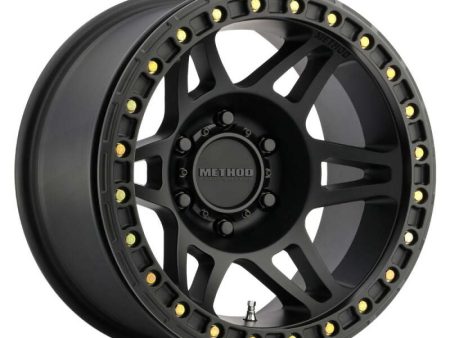 Method MR106 Beadlock 17x9 -44mm Offset 8x6.5 130.81mm CB Matte Black w BH-H36125 Wheel Online Sale