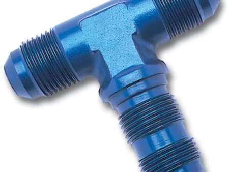 Russell Performance -10 AN Flare Bulkhead Tee Fitting (Blue) For Cheap